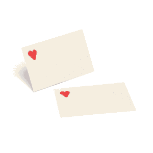 Cartoncino invito con il cuore